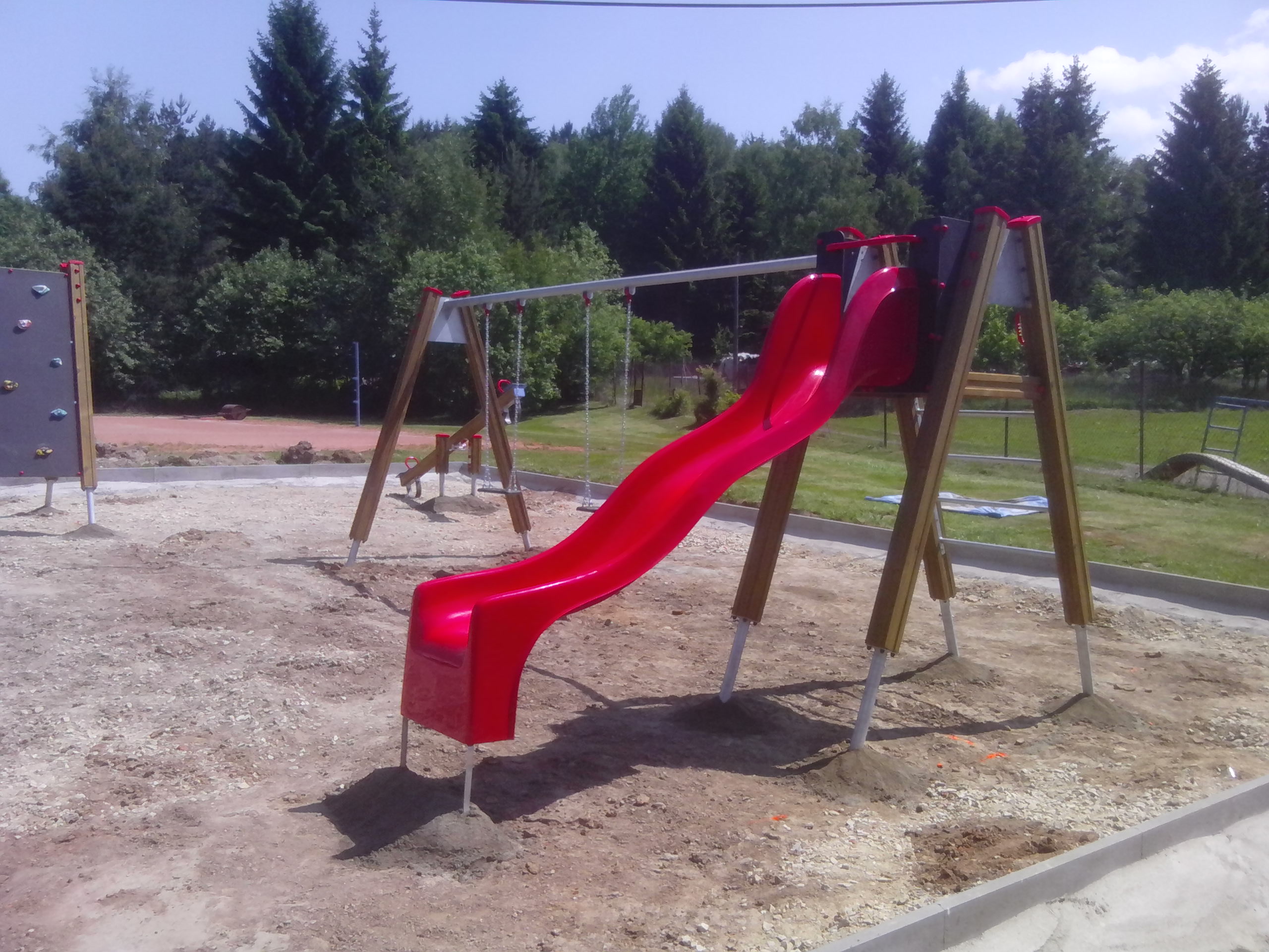 Závěsná houpačka DUO se skluzavkou  HZ 020