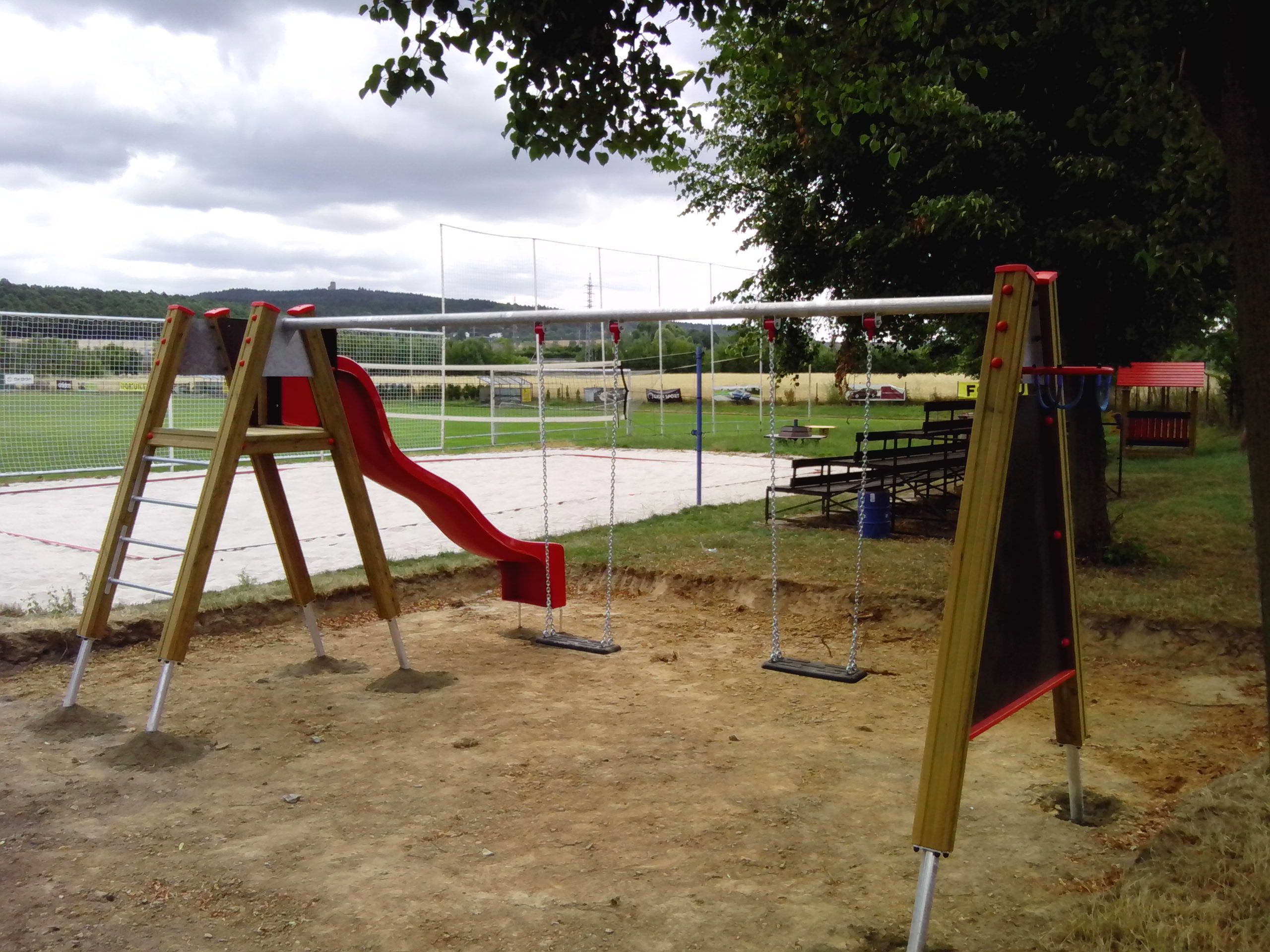 Závěsná houpačka DUO se skluzavkou  HZ 020