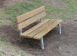 Lavička parková s opěradlem