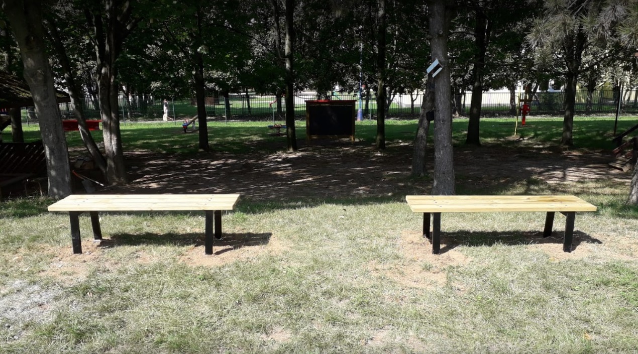 Lavička parková bez opěradla