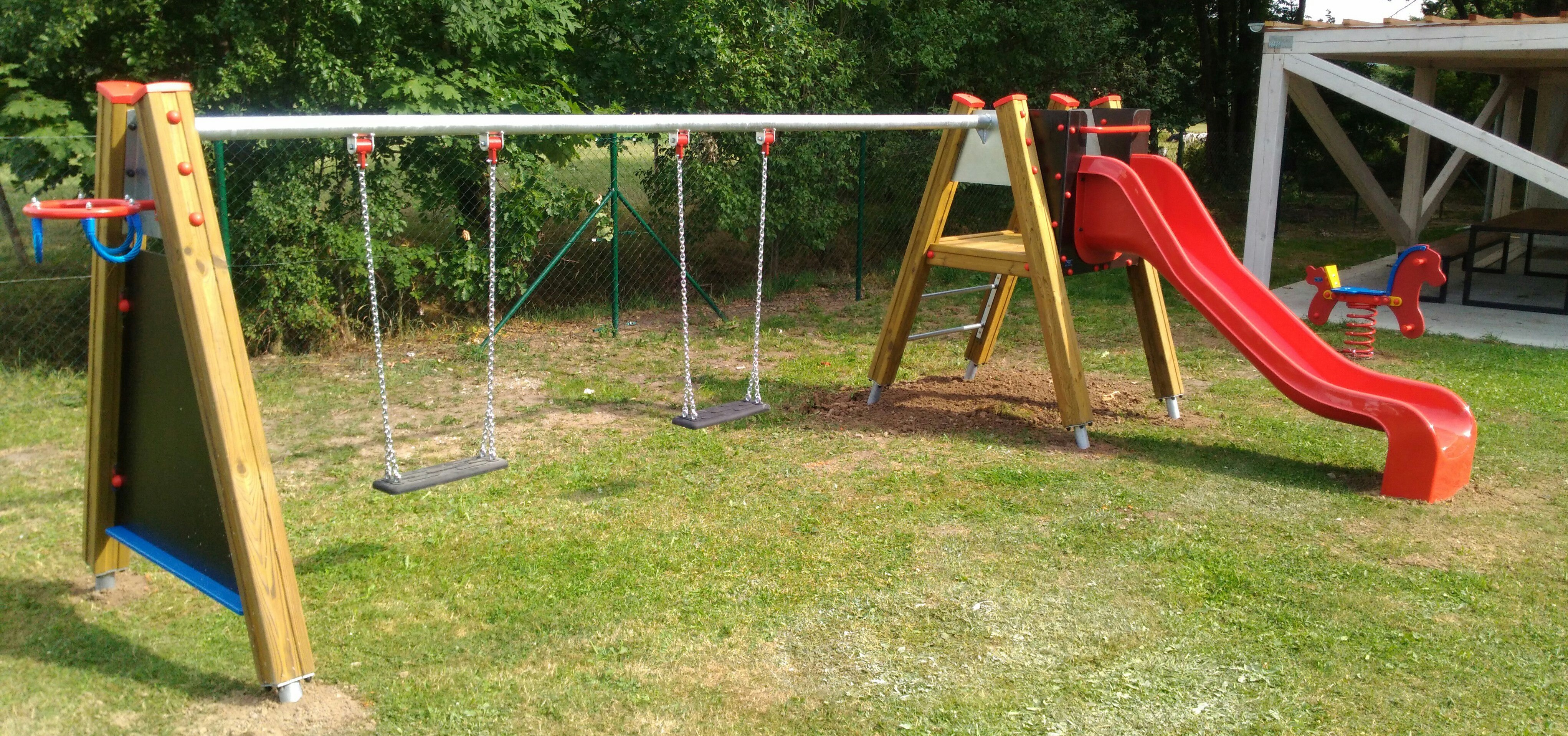 Závěsná houpačka DUO se skluzavkou  HZ 020